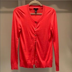 Bright pink Gap long sleeve cardigan